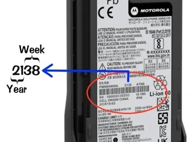 How to Read a Motorola Two-Way Radio Battery Date Code